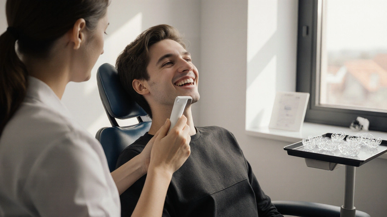 Co očekávat při první návštěvě u orthodontisty s neviditelnými rovnátky