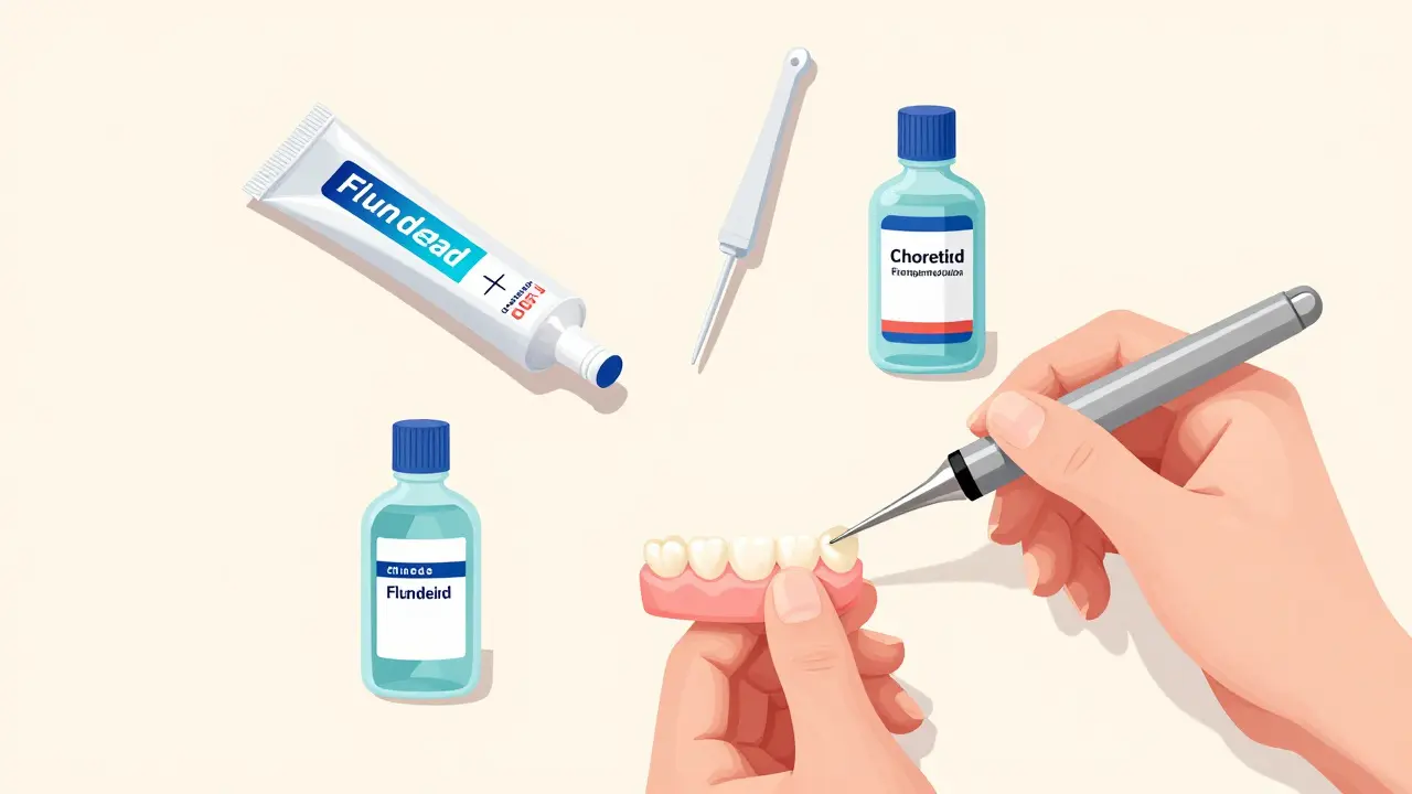 Čtyři metody posílení kompozitních fazet: fluoridová pasta, gel, ústní kapky a aplikace nové vrstvy kompozitu.