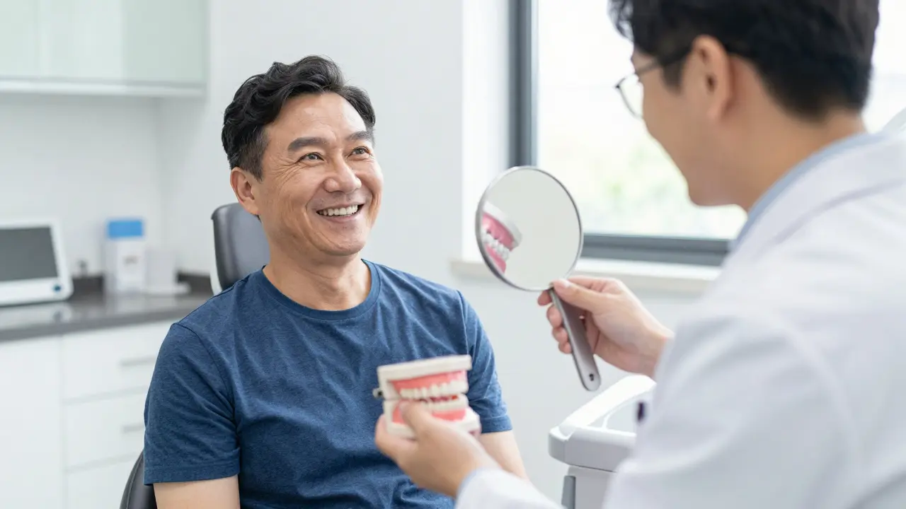 Dospělý s úspěšnou léčbou v ordinaci