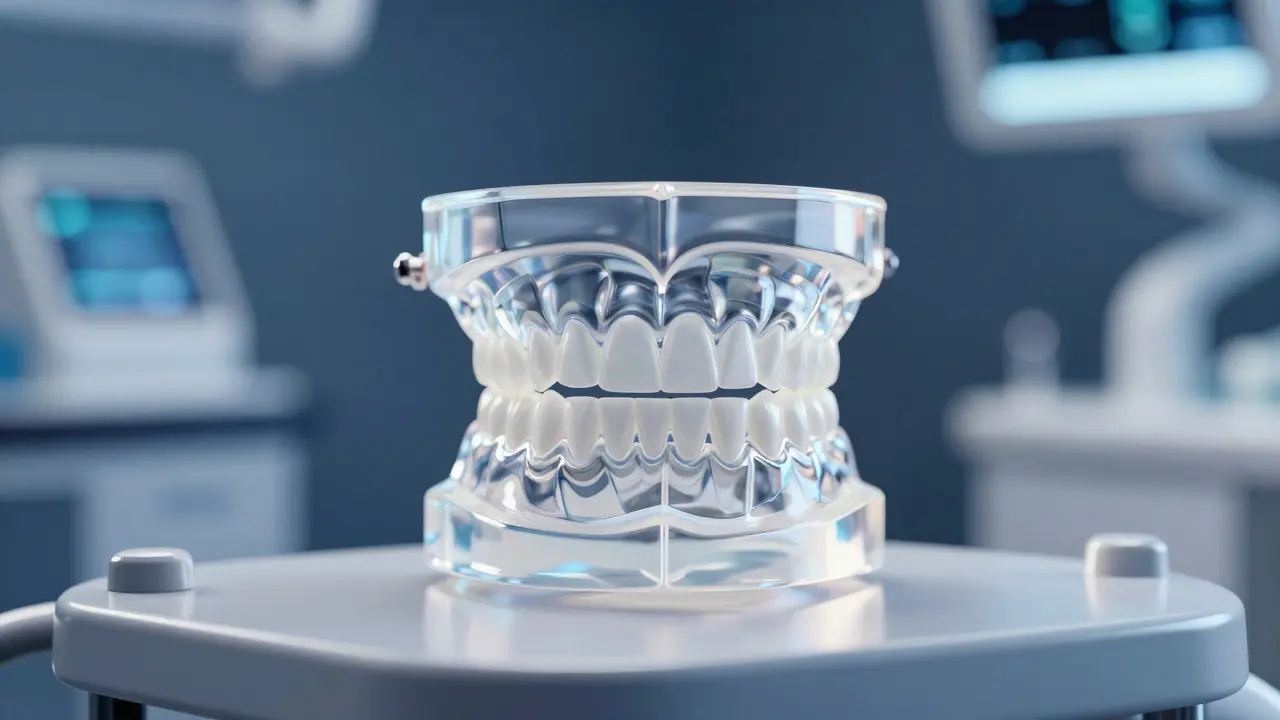 Digitální 3D model budoucího úsměvu při plánování rekonstrukce zubů.