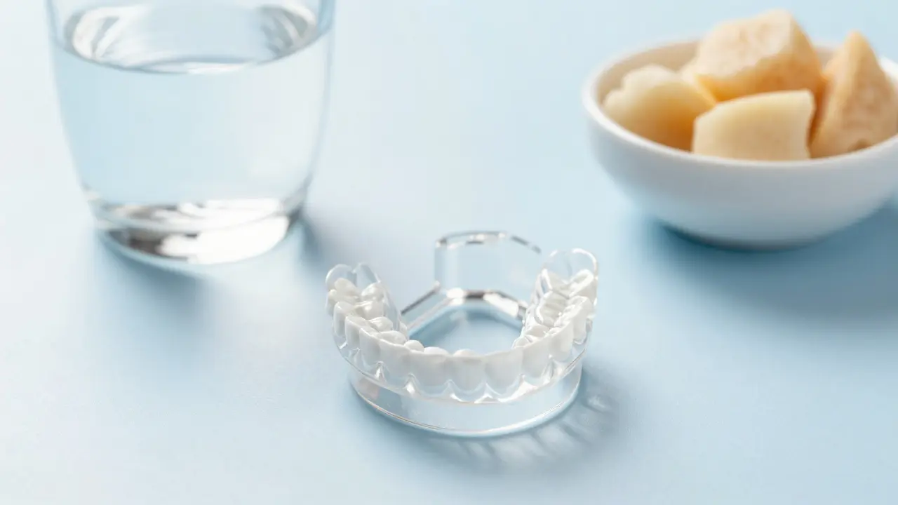 Stomatologická dlaha pro noc jako prevence skřípání zubů.