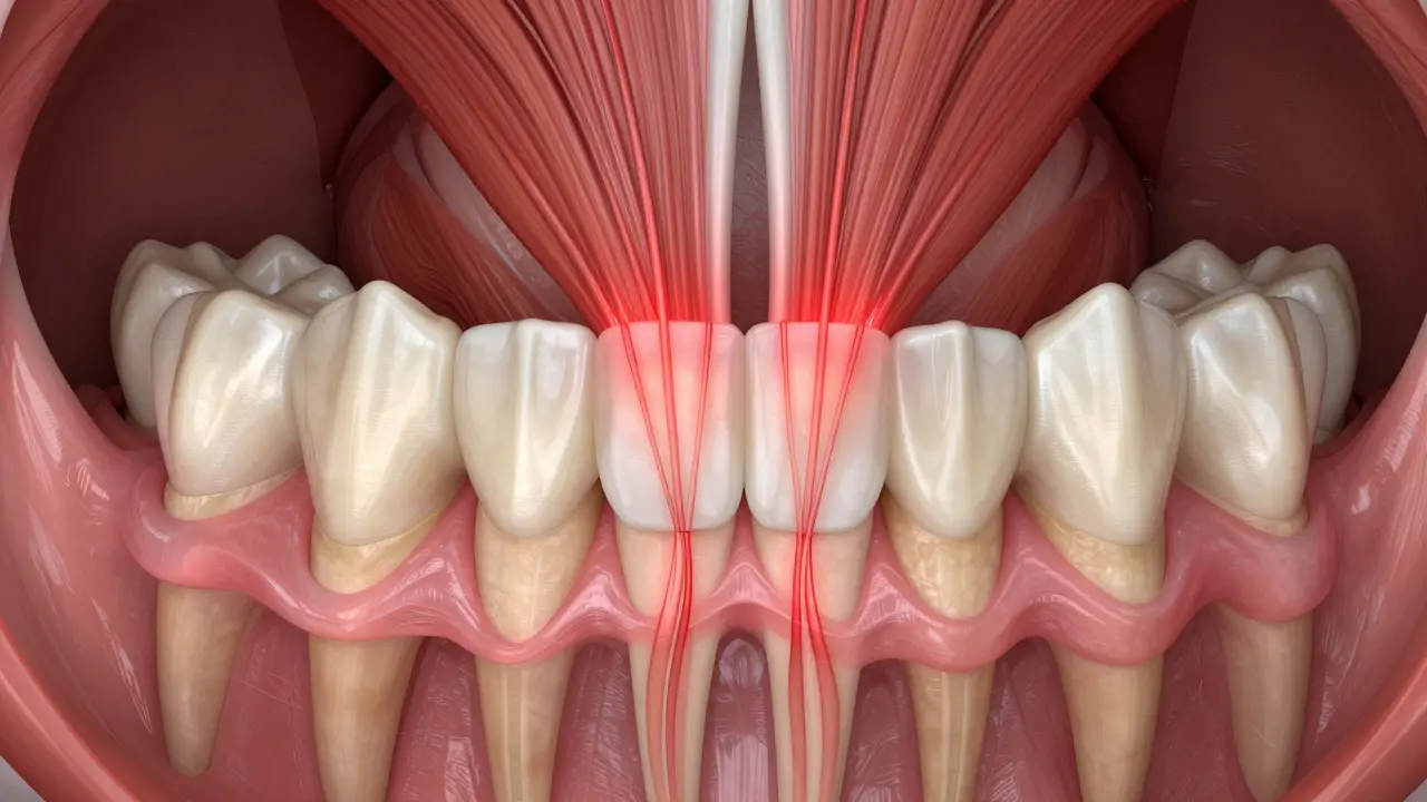 Anatomický pohled na zánět kořene zuba při skřípání čelistí