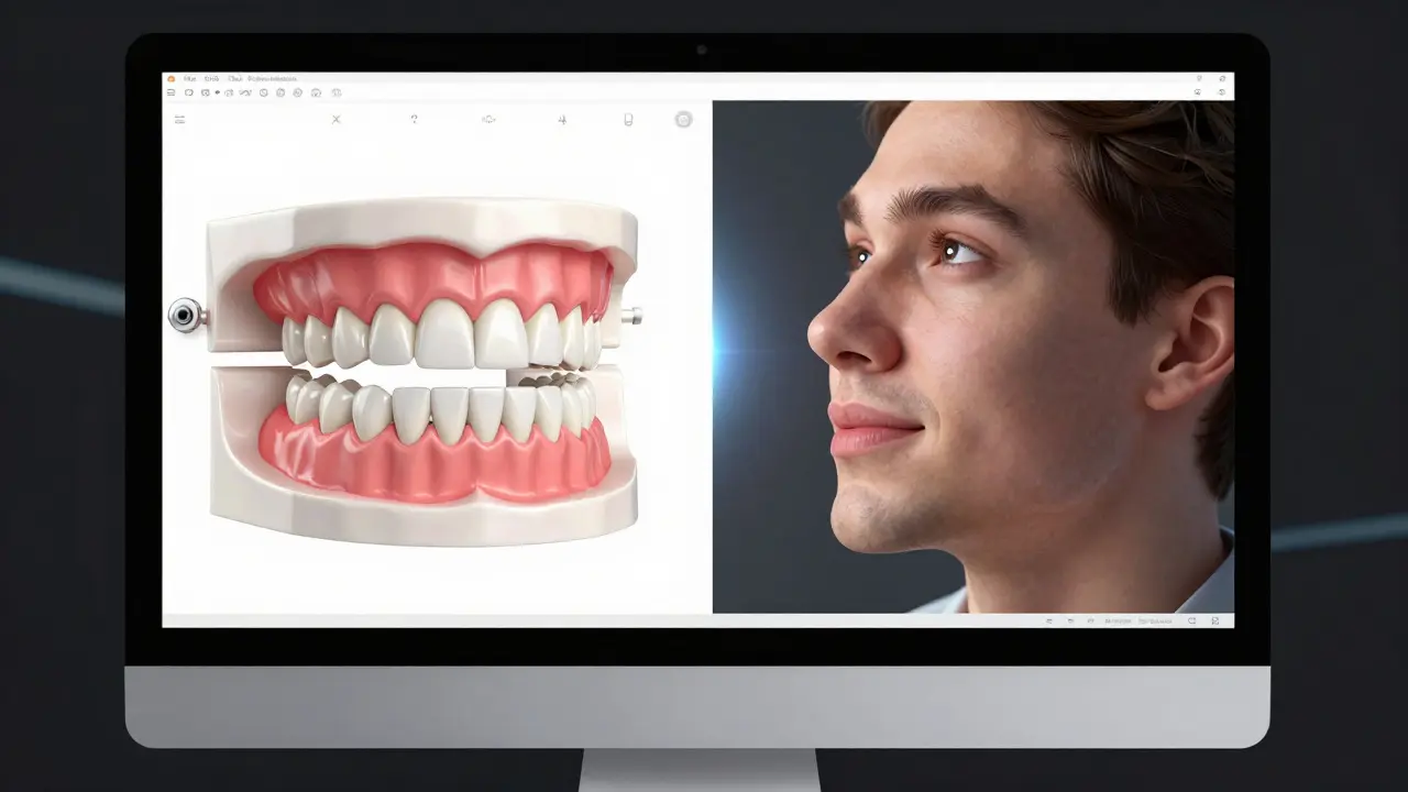 Digitální simulace úsměvu na počítačové obrazovce