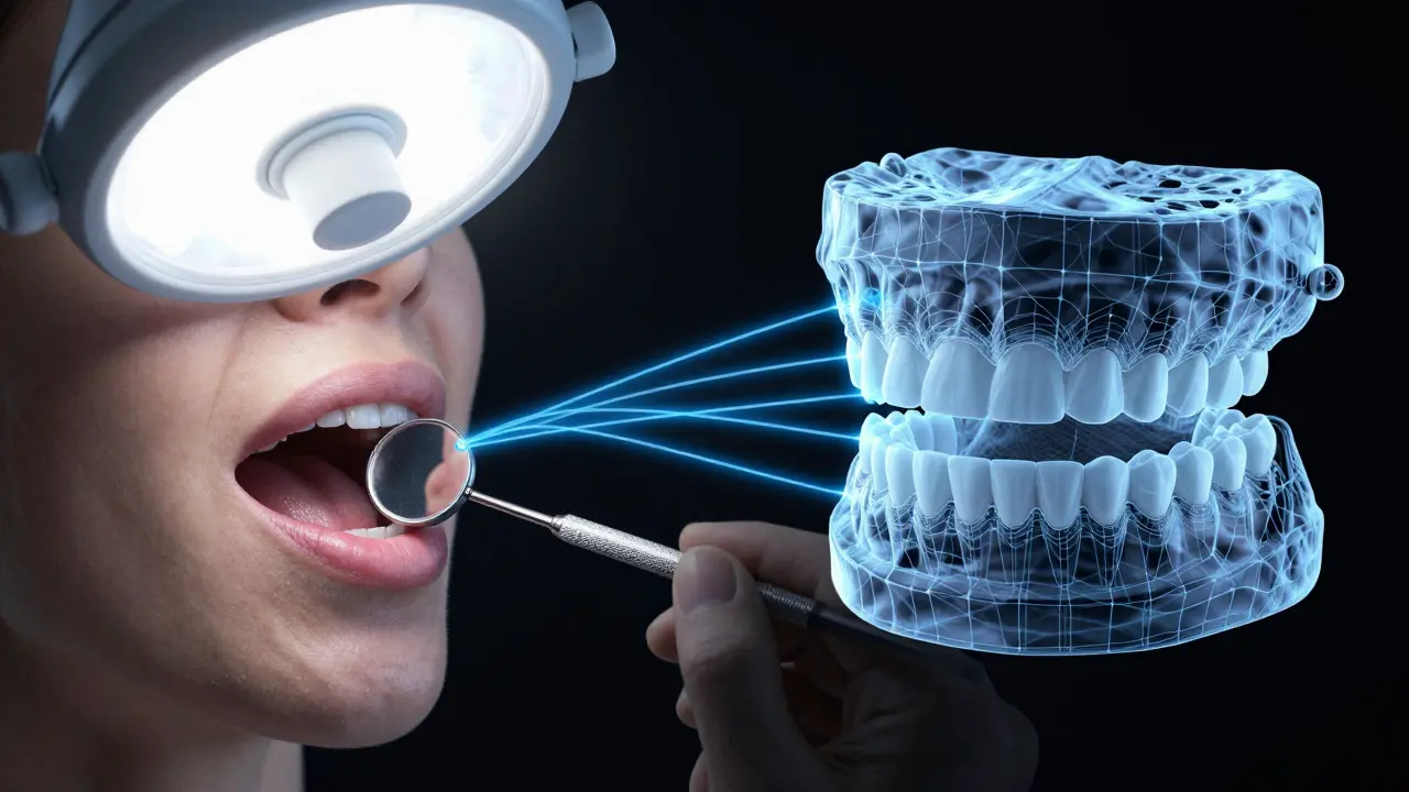 Digitální skenování zubů a 3D model pro plánování estetických fazet