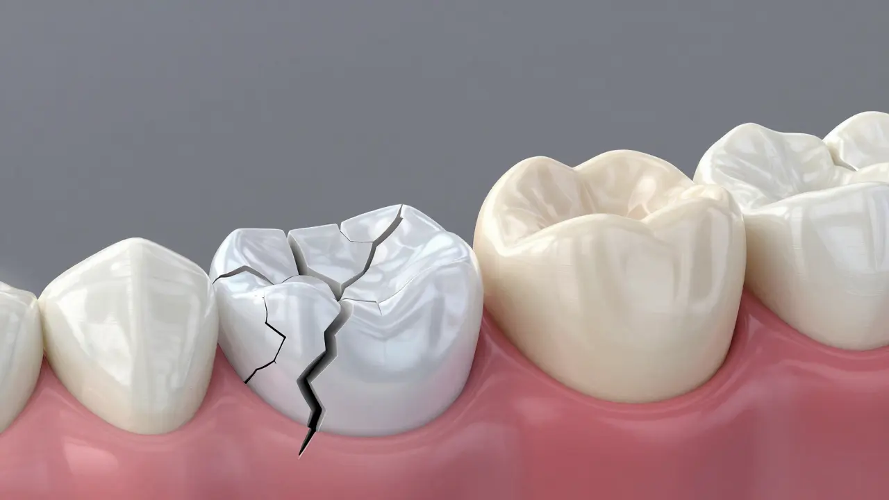 Porovnání odolnosti zirkonové a porcelánové korunky
