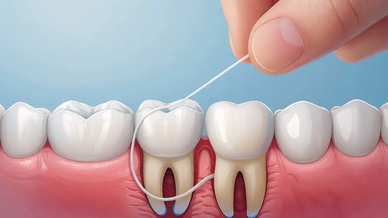 Správná technika čištění mezizubních prostor dentální nití